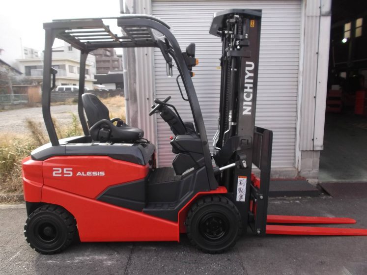 ニチユ NCHIYU 中古フォークリフト forklift バッテリーカウンター 3段フルフリー5Mマスト サイドシフト