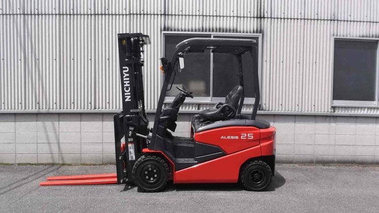 ニチユ ALESIS アレシス バッテリーフォークリフト 中古フォークリフト electric forklift counter balance type 3段フルフリー 5Mマスト サイドシフト